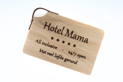 Plank "Hotel mama" Acaciahout