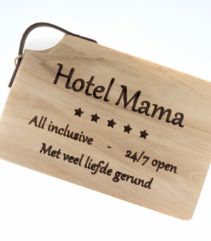 Plank "Hotel mama" Acaciahout